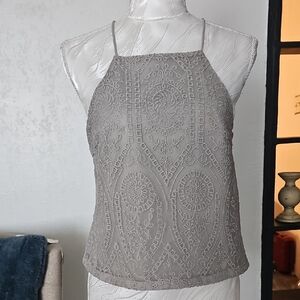 Altar'd State Gray Lace Camisole